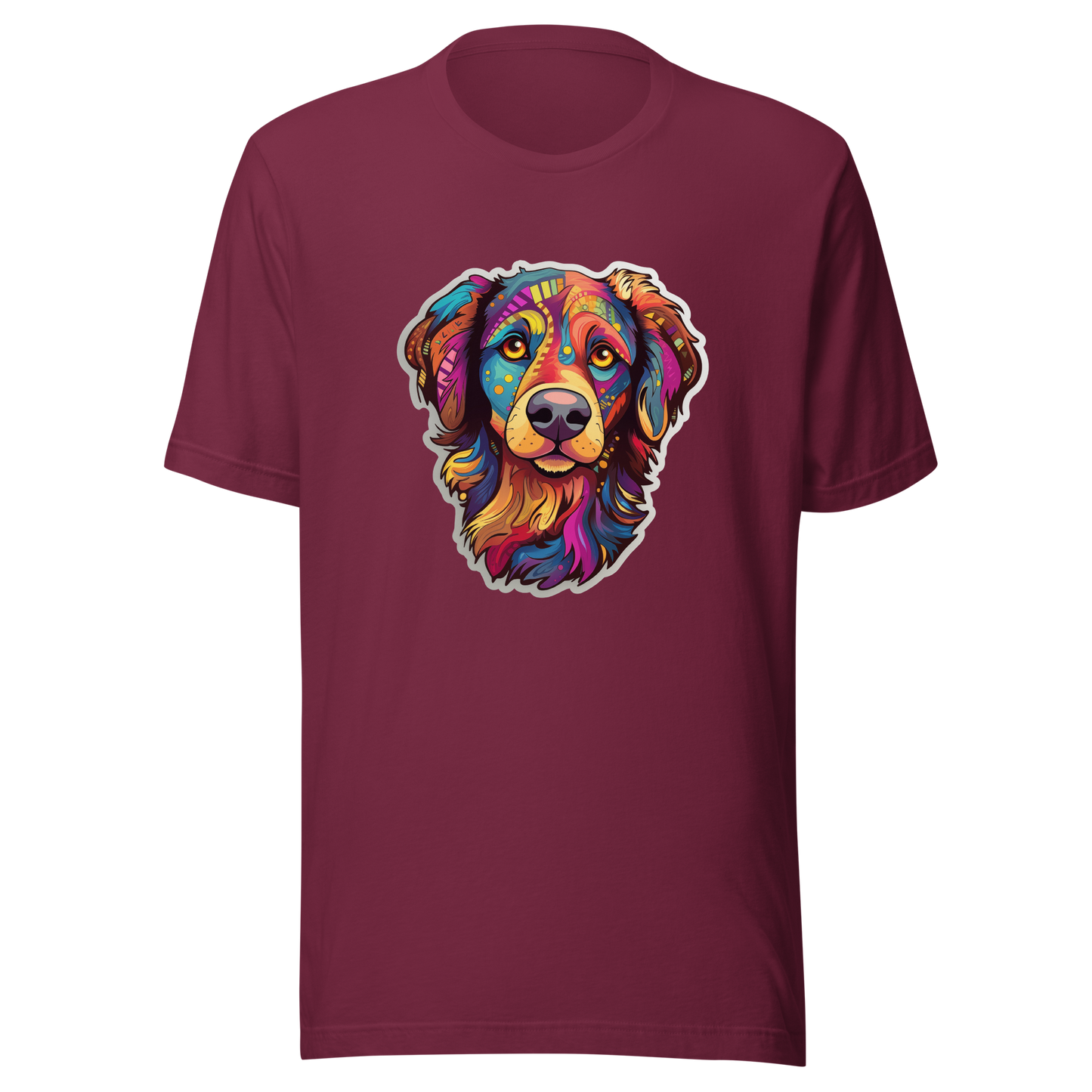 Unisex t-shirt "Kaleidoscopic Canine: A Spectrum of Colors"