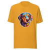 Unisex t-shirt "Colorful Companion: Warm-Toned Dog Portrait" - Radiant Art of Radiant Group
