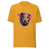Unisex t-shirt "Vivid Pooch: Artistic Colorburst Dog Portrait" - Radiant Art of Radiant Group