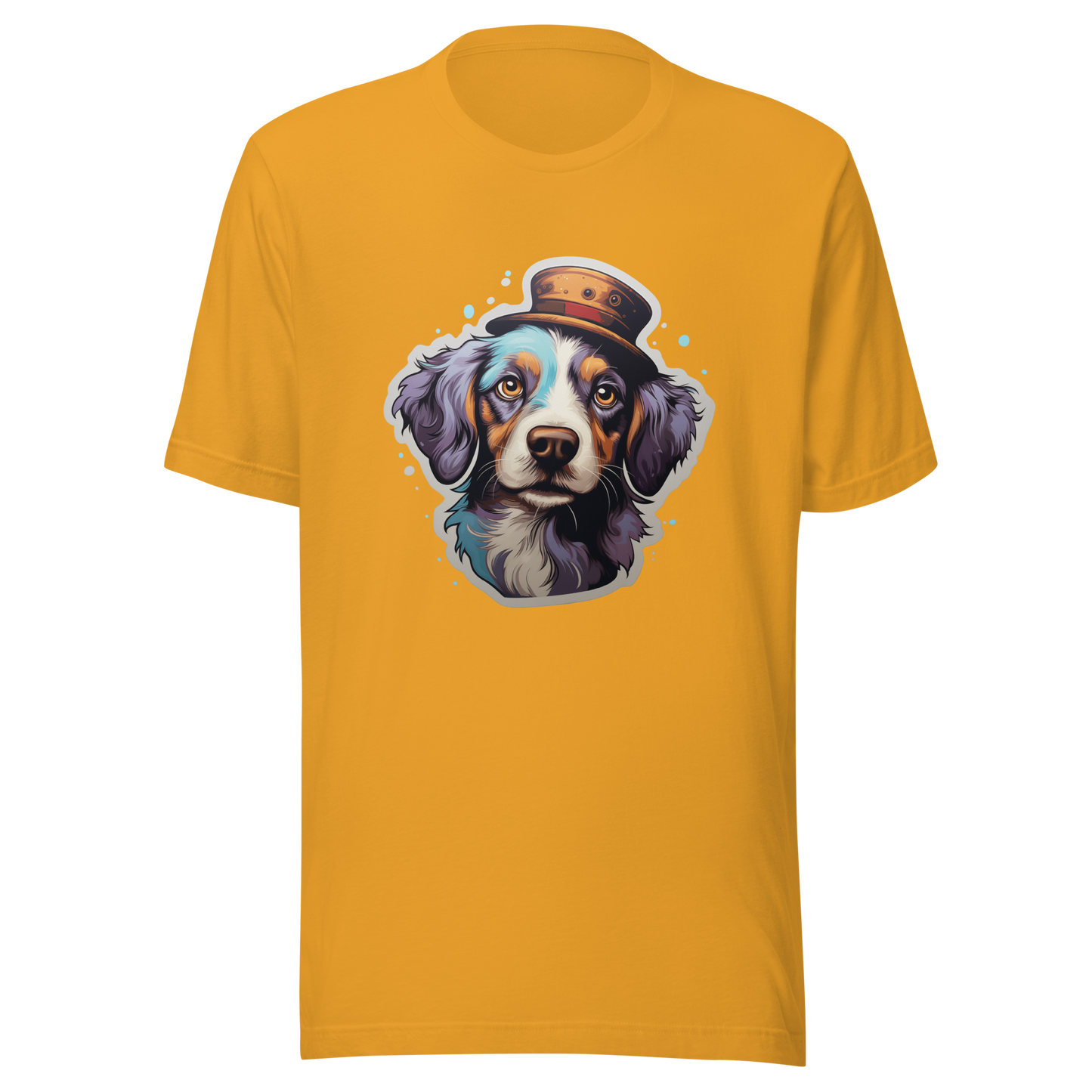 Unisex t-shirt "Top Hat Pooch: Distinguished Dog Portrait"