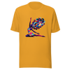 "Universal Flow: Abstract Cosmic Yoga" Graphic Unisex T-Shirt - Radiant Art of Radiant Group