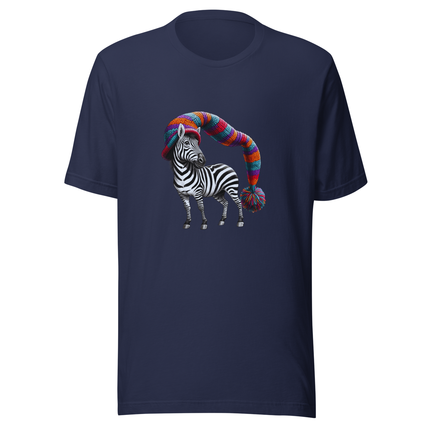 Unisex t-shirt with stylish zebra