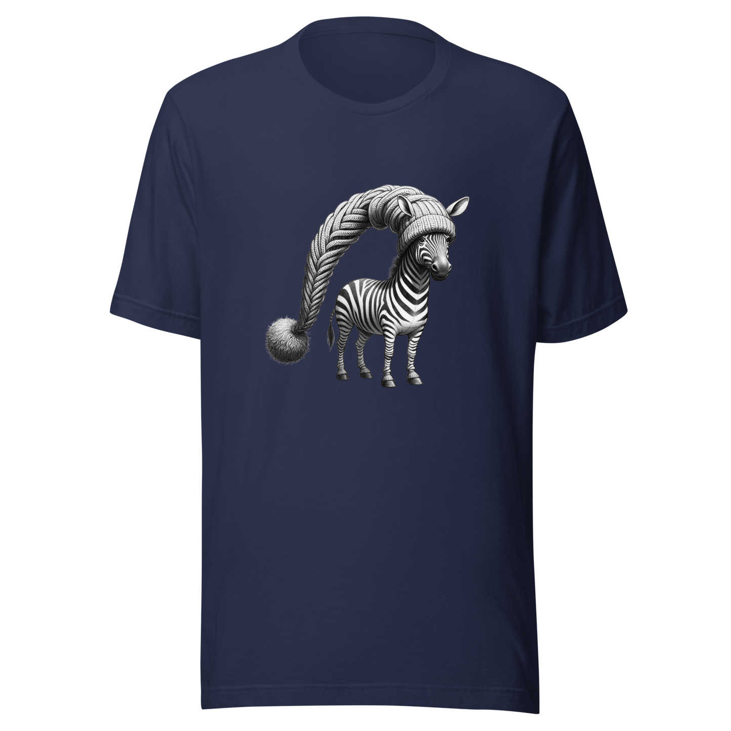 Unisex t-shirt of funny zebra