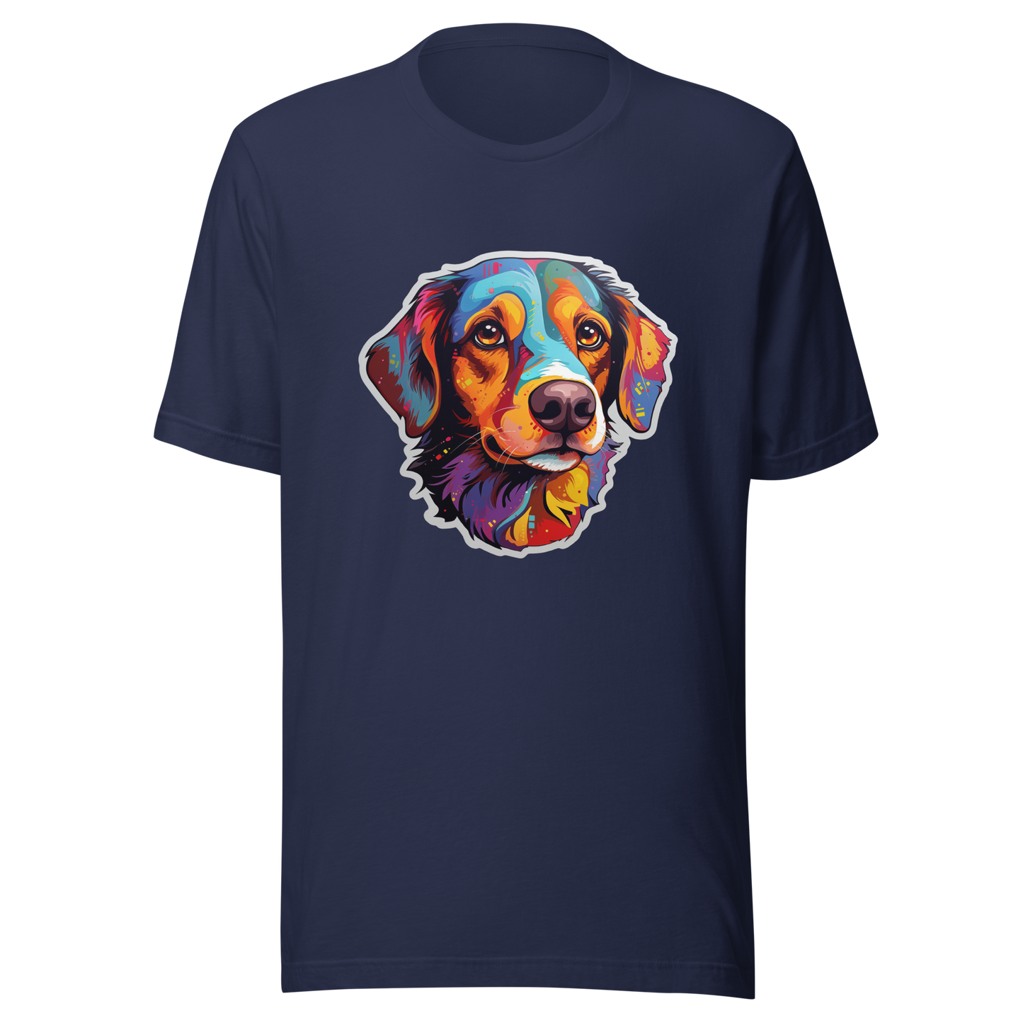 Unisex t-shirt "Colorful Companion: Warm-Toned Dog Portrait"