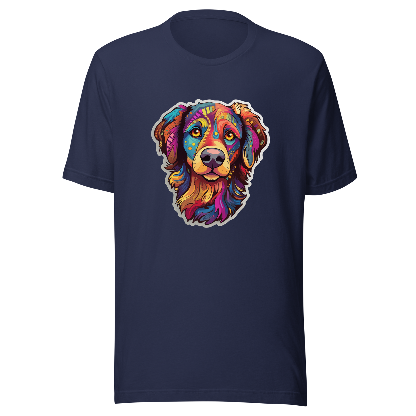 Unisex t-shirt "Kaleidoscopic Canine: A Spectrum of Colors"