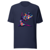 "Universal Flow: Abstract Cosmic Yoga" Graphic Unisex T-Shirt - Radiant Art of Radiant Group