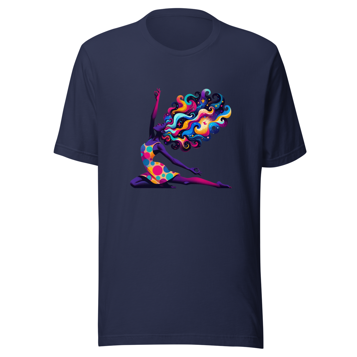 "Universal Flow: Abstract Cosmic Yoga" Graphic Unisex T-Shirt