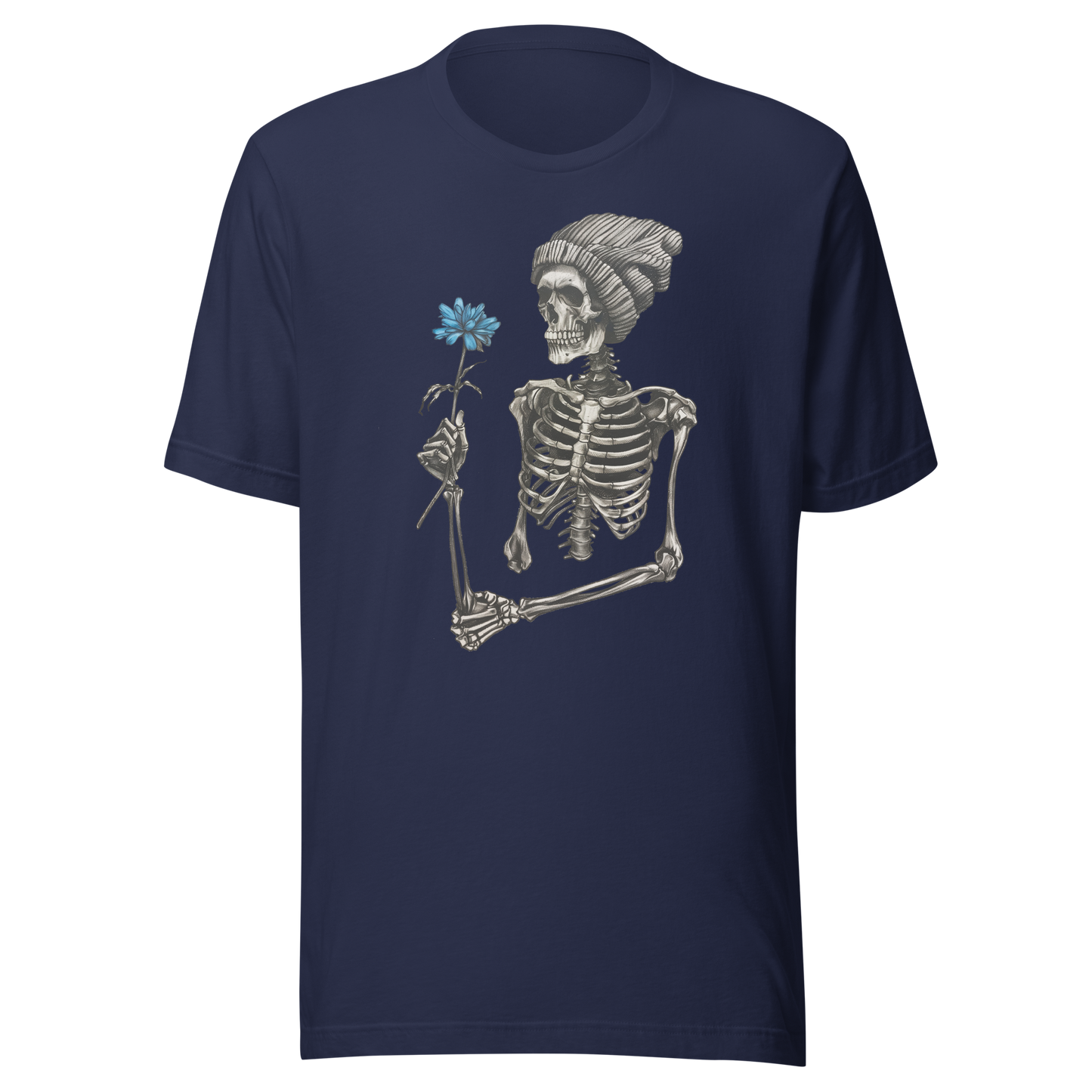 Unisex t-shirt "Floral Skeleton Chic"