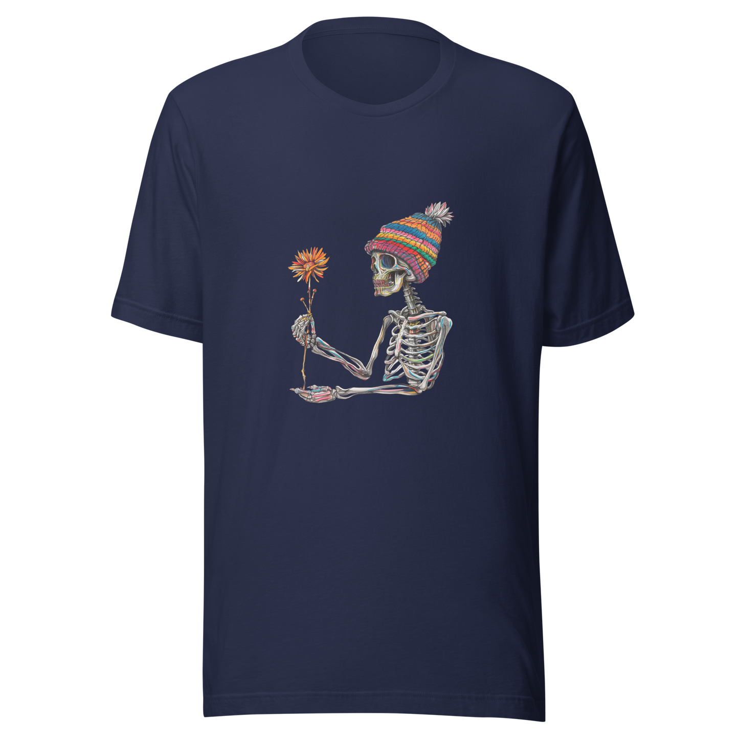 Unisex t-shirt "Skeleton Flower Power"