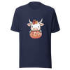 Unisex t-shirt  "Moo-lloween Surprise: The Pumpkin Cow" - Radiant Art of Radiant Group