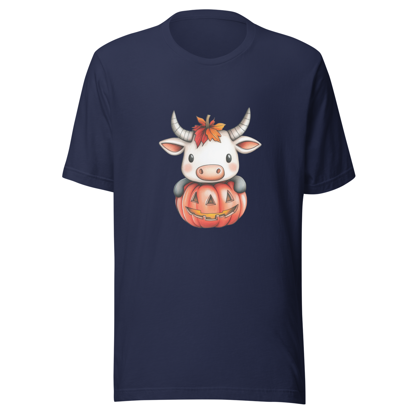 Unisex t-shirt  "Moo-lloween Surprise: The Pumpkin Cow"