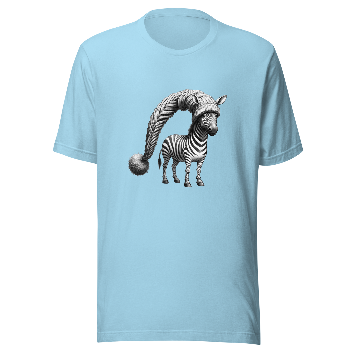 Unisex t-shirt of funny zebra