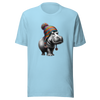 Unisex Novelty Hippo Graphic T-Shirt with Colorful Beanie - Radiant Art of Radiant Group