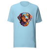 Unisex t-shirt "Colorful Companion: Warm-Toned Dog Portrait" - Radiant Art of Radiant Group