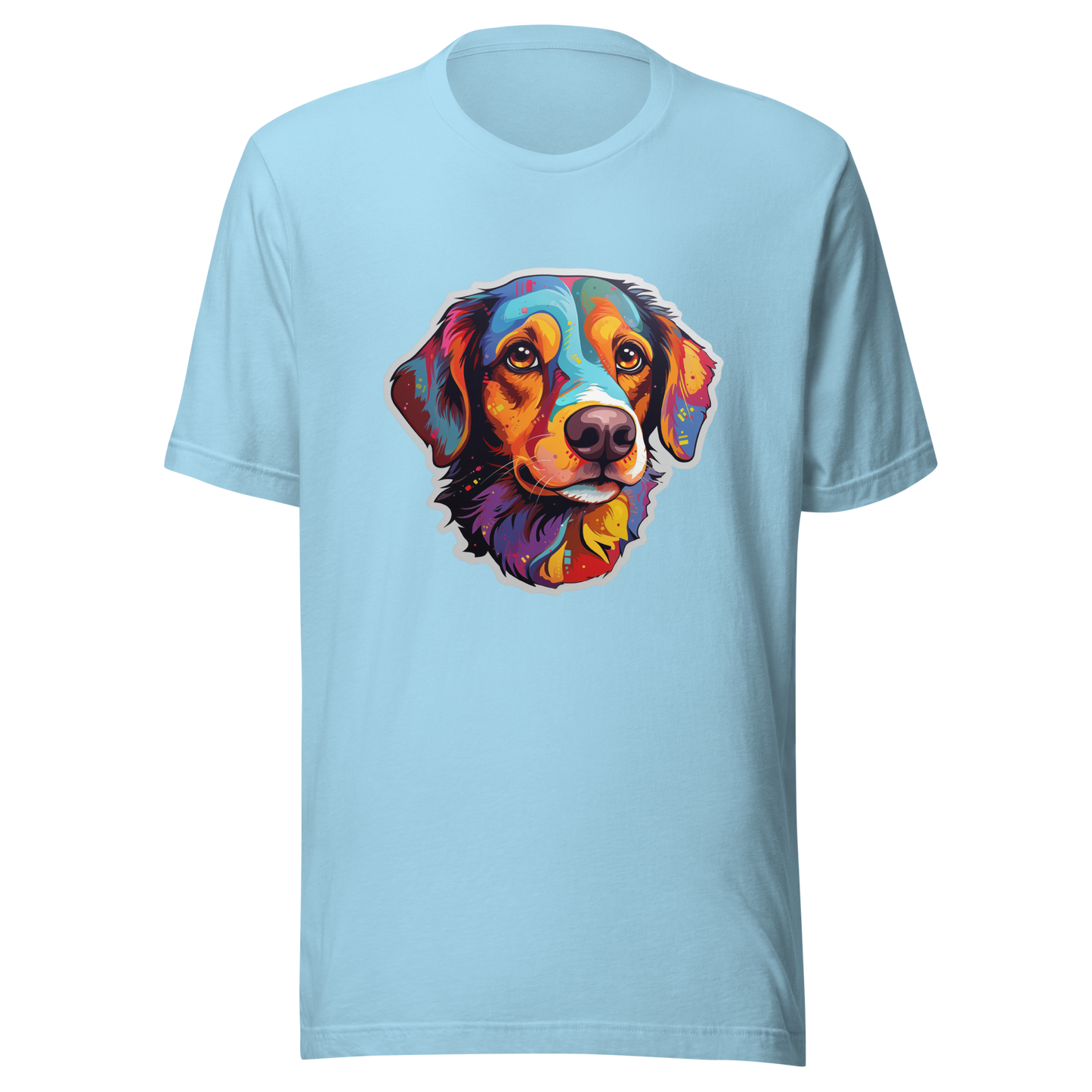 Unisex t-shirt "Colorful Companion: Warm-Toned Dog Portrait"
