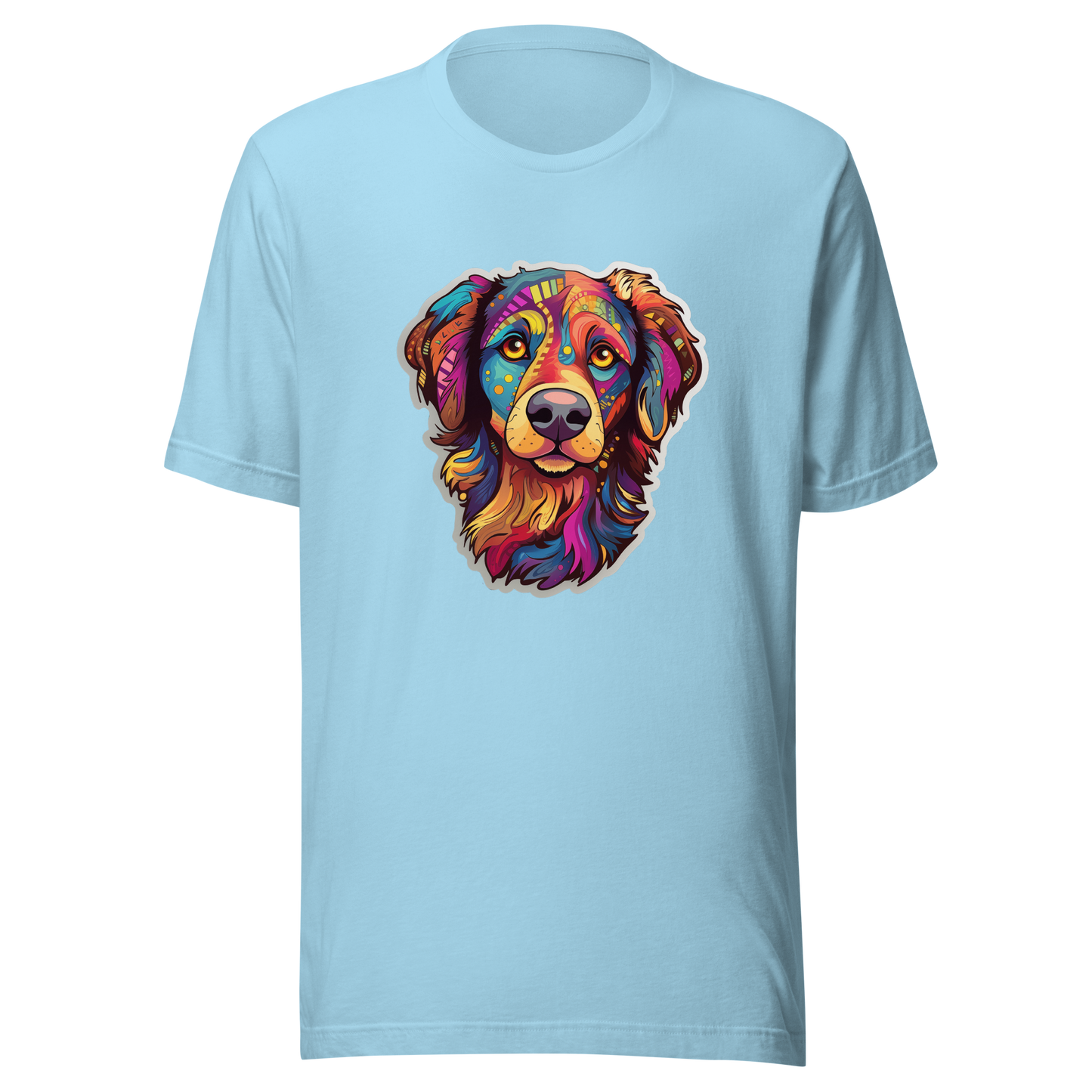 Unisex t-shirt "Kaleidoscopic Canine: A Spectrum of Colors"