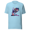 "Universal Flow: Abstract Cosmic Yoga" Graphic Unisex T-Shirt - Radiant Art of Radiant Group