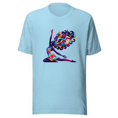 "Universal Flow: Abstract Cosmic Yoga" Graphic Unisex T-Shirt - Radiant Art of Radiant Group