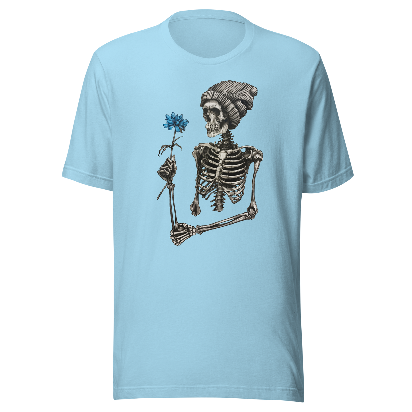 Unisex t-shirt "Floral Skeleton Chic"