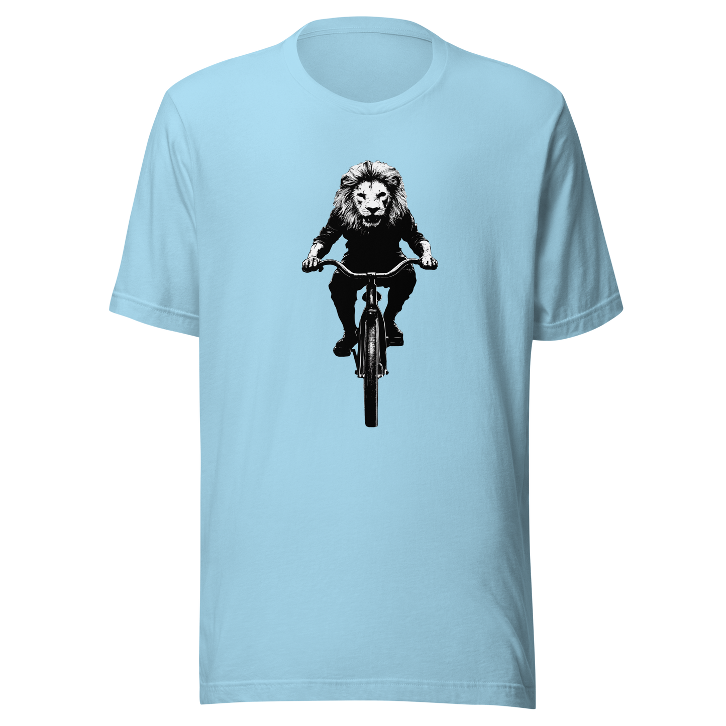 Unisex t-shirt "Lion on the bicycle"