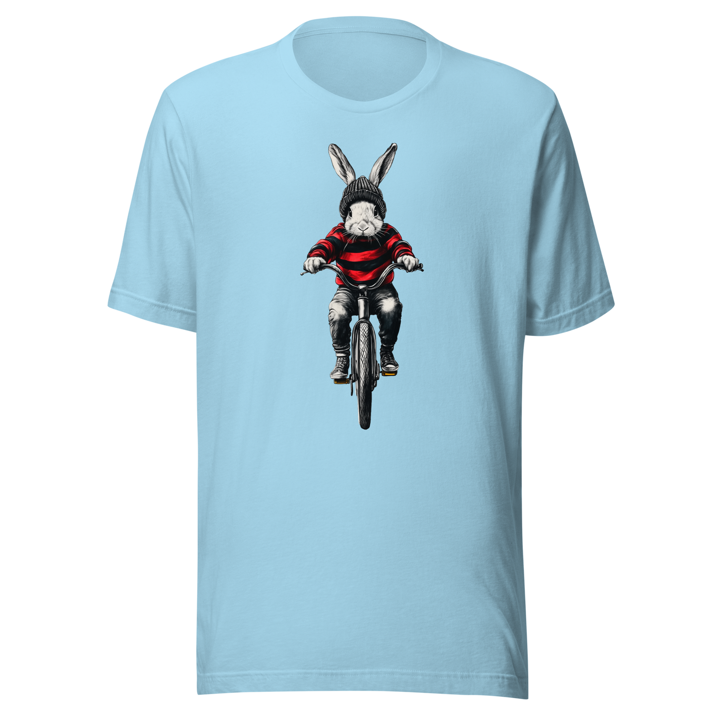 Unisex t-shirt "Rabbit on a bicycle"