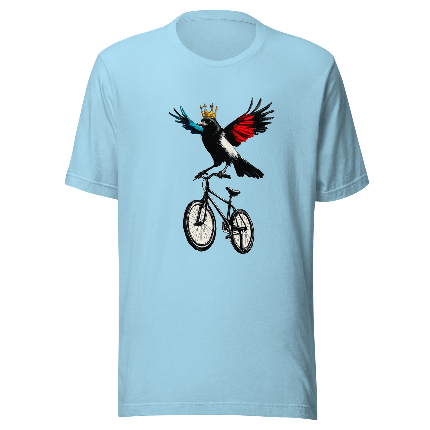 Unisex t-shirt "Courageous Crow on Wheels"