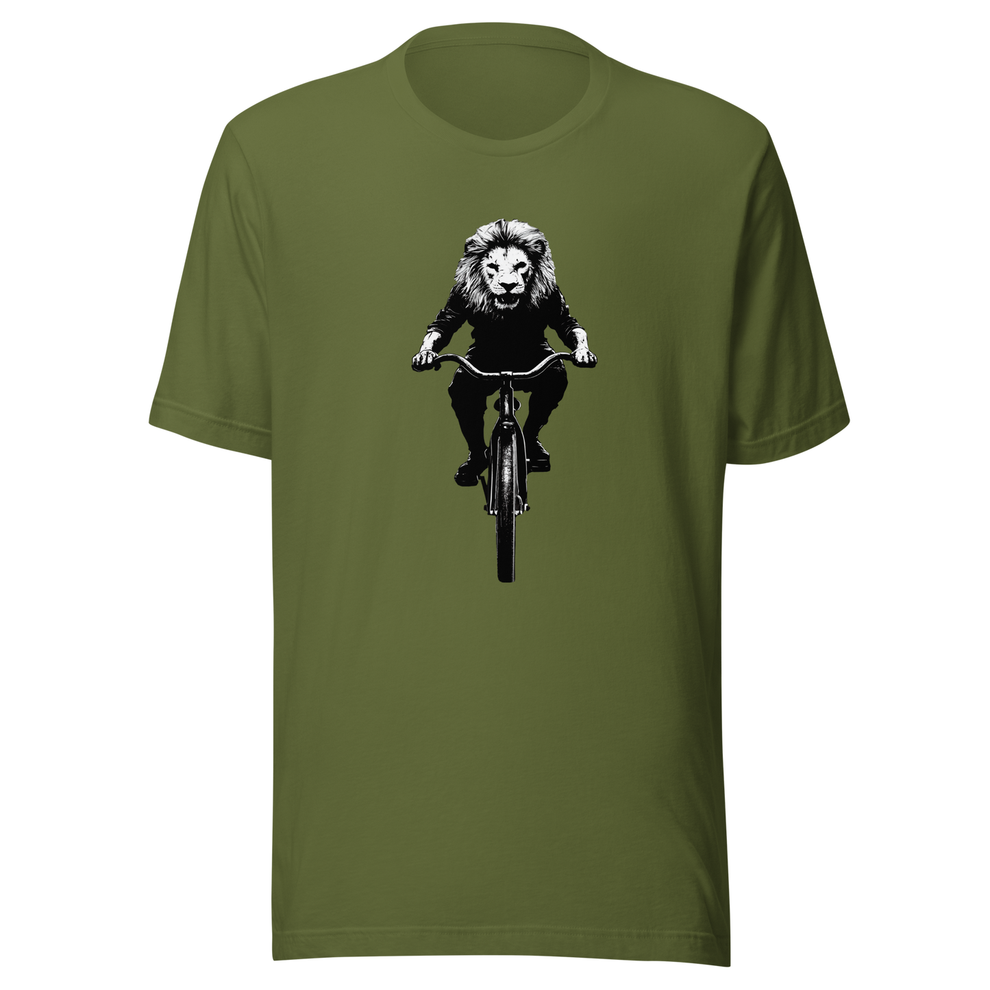 Unisex t-shirt "Lion on the bicycle"