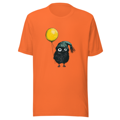 Unisex t-shirt Birdie with Benefits: Balloon and Beanie - Radiant Art of Radiant Group