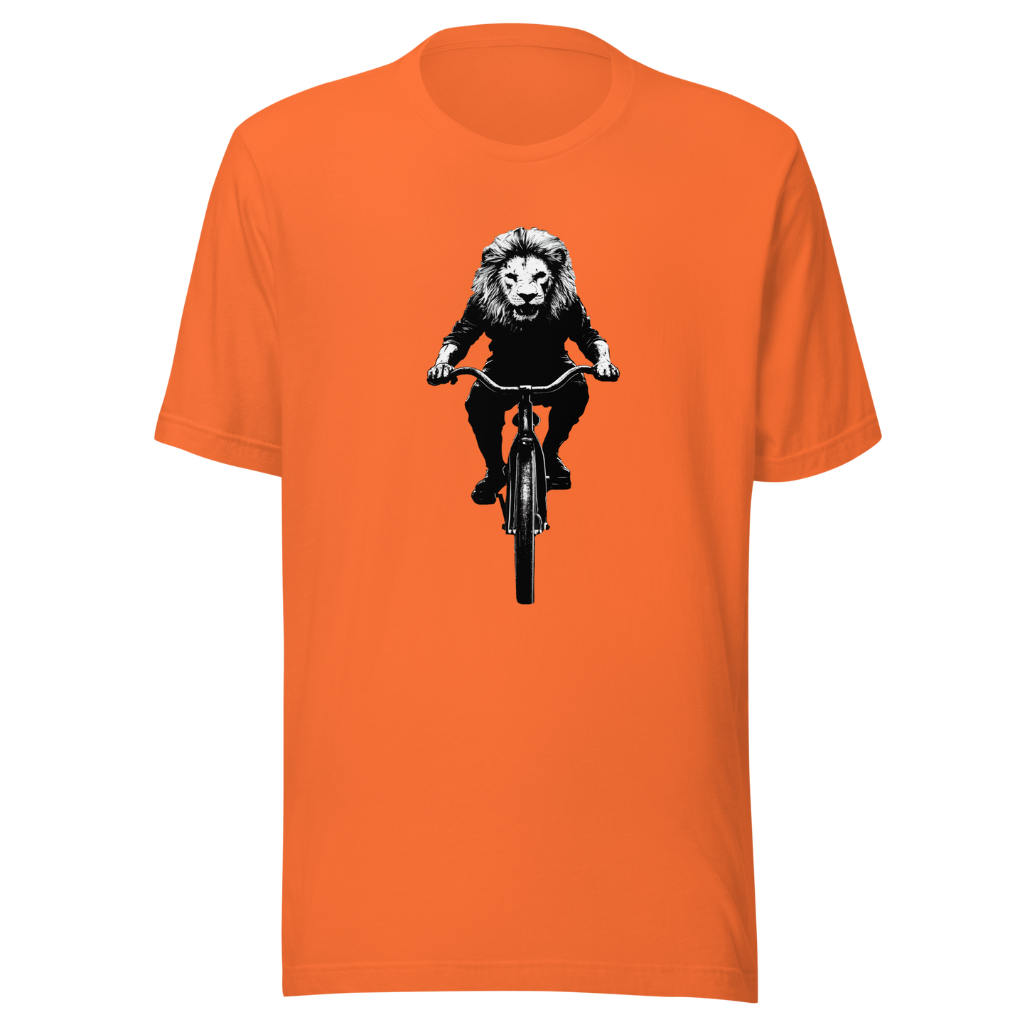 Unisex t-shirt "Lion on the bicycle"
