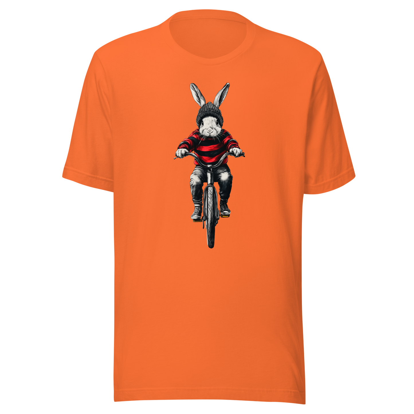 Unisex t-shirt "Rabbit on a bicycle"