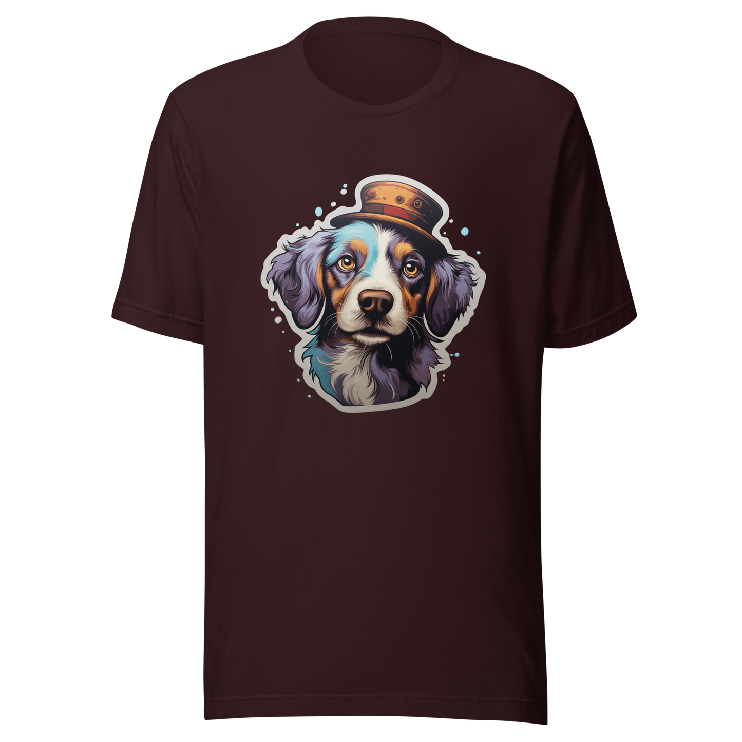 Unisex t-shirt "Top Hat Pooch: Distinguished Dog Portrait"