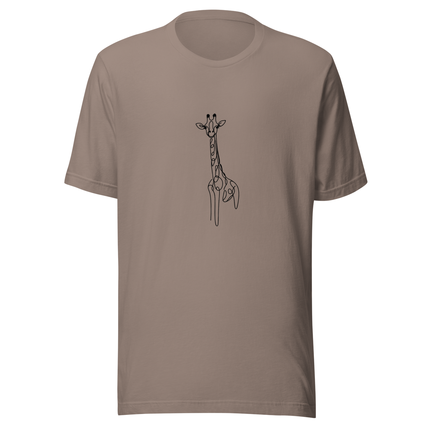"Minimalist Safari: Line Art Giraffe" Unisex T-Shirt