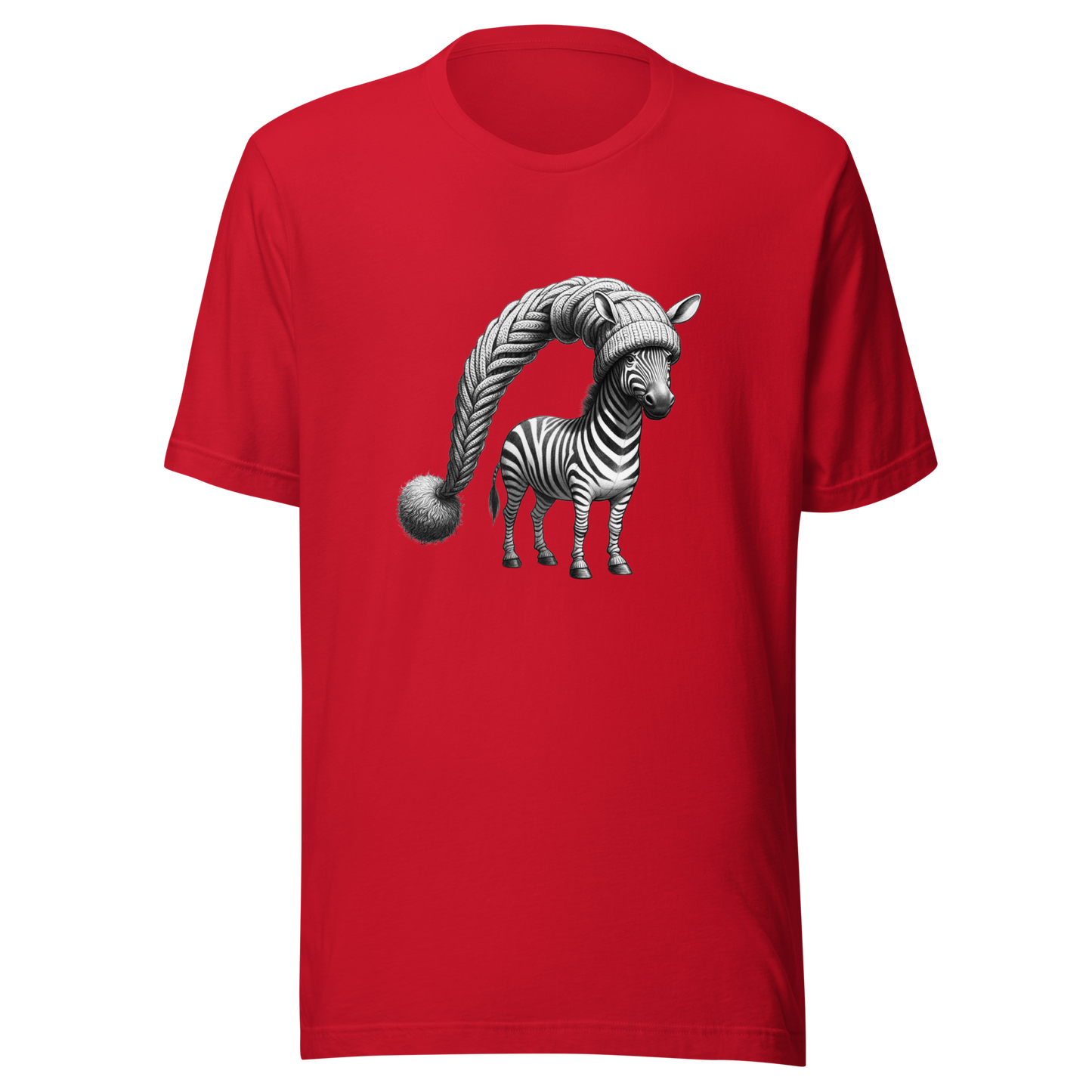 Unisex t-shirt of funny zebra