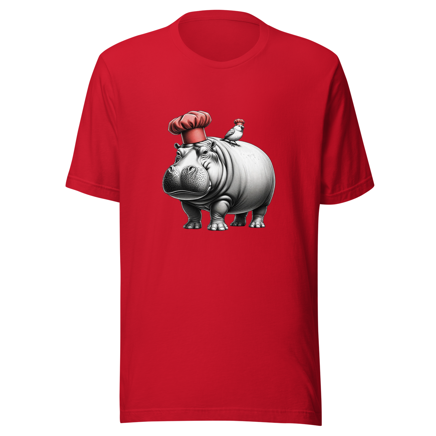 "Hippo and Canary Chefs: A Culinary Pair" Graphic Unisex T-Shirt