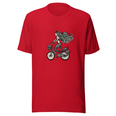 Unisex t-shirt "Mermaid on a bicycle" - Radiant Art of Radiant Group