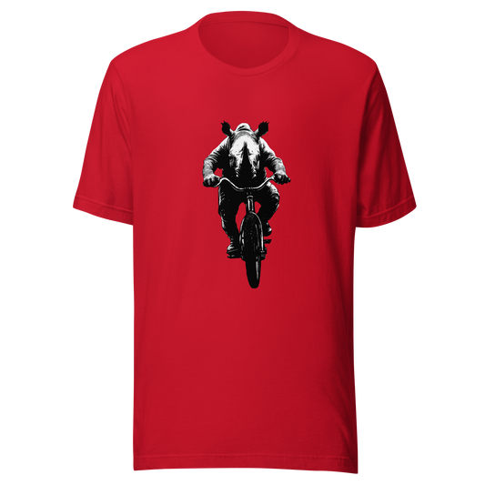Unisex t-shirt "Pedal Like a Rhino" - Radiant Art of Radiant Group