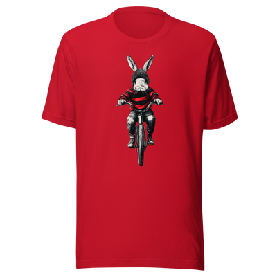 Unisex t-shirt "Rabbit on a bicycle" - Radiant Art of Radiant Group