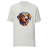 Unisex t-shirt "Colorful Companion: Warm-Toned Dog Portrait" - Radiant Art of Radiant Group