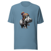 Unisex Novelty Hippo Graphic T-Shirt with Colorful Beanie - Radiant Art of Radiant Group