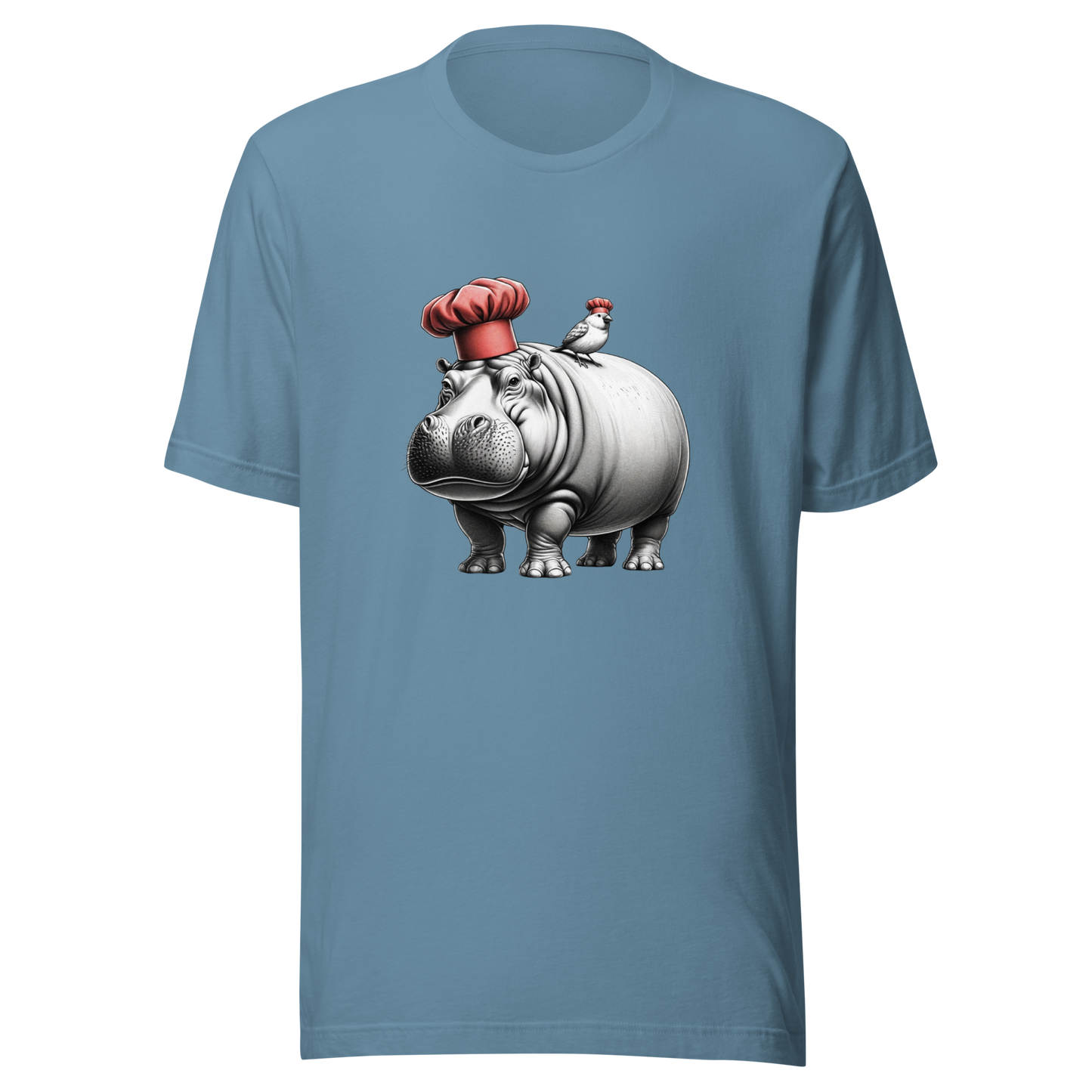 "Hippo and Canary Chefs: A Culinary Pair" Graphic Unisex T-Shirt