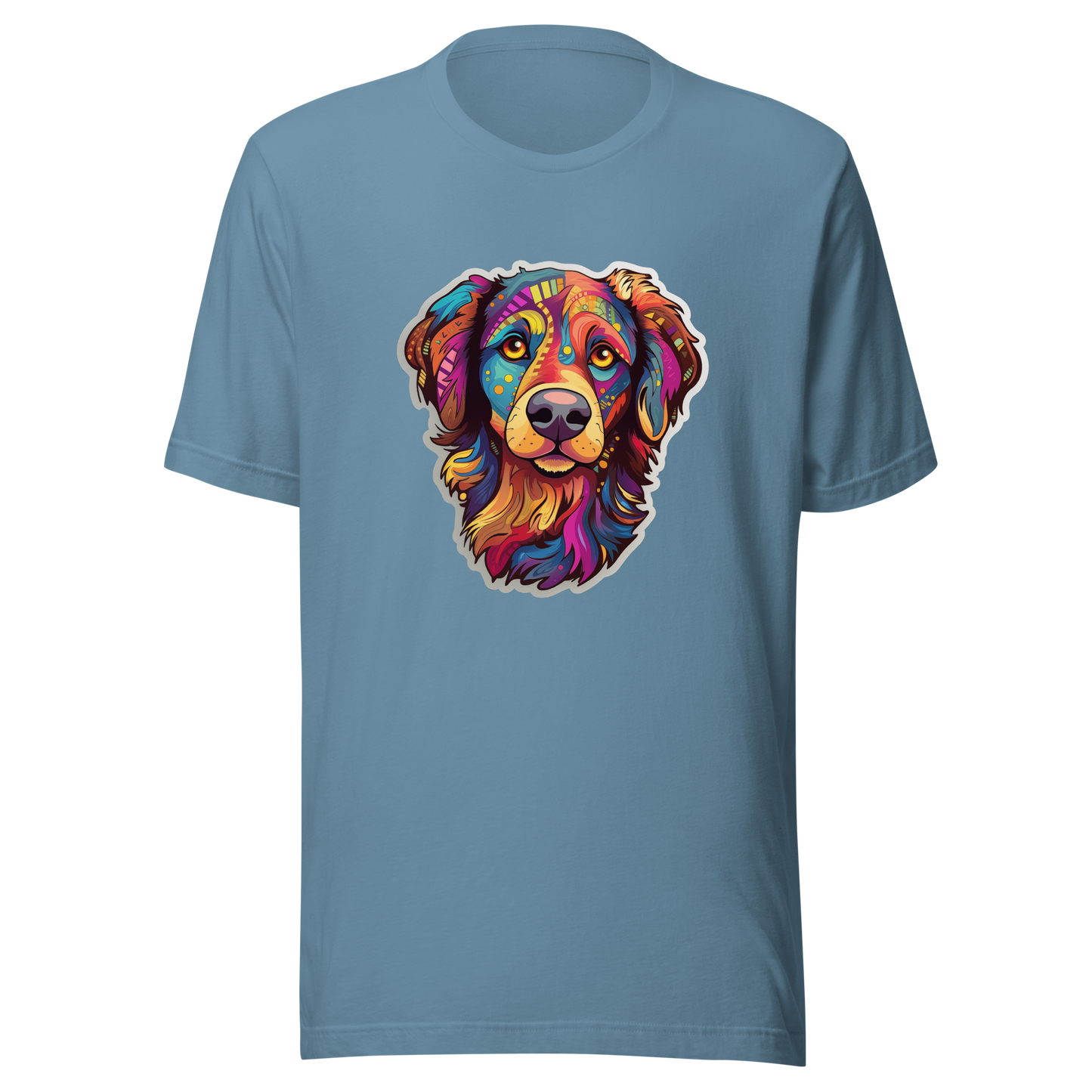 Unisex t-shirt "Kaleidoscopic Canine: A Spectrum of Colors"