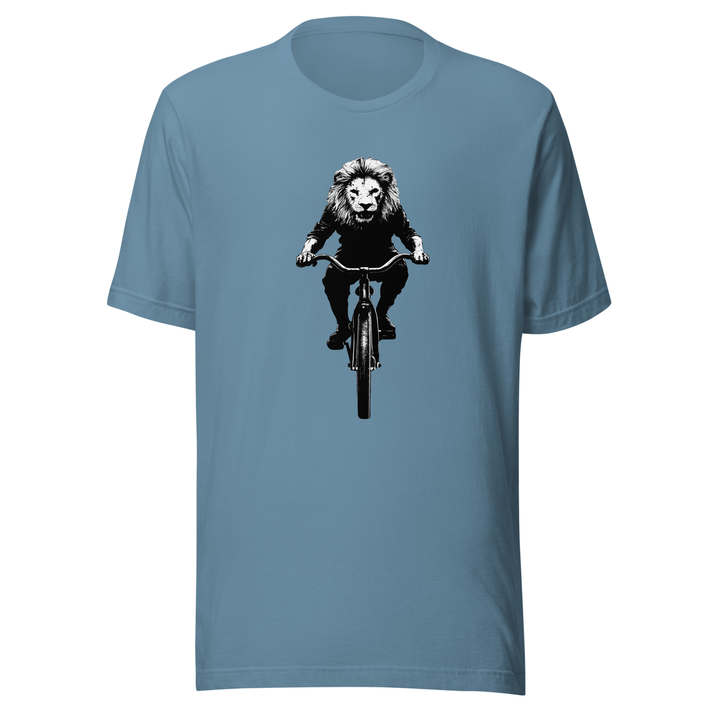 Unisex t-shirt "Lion on the bicycle"