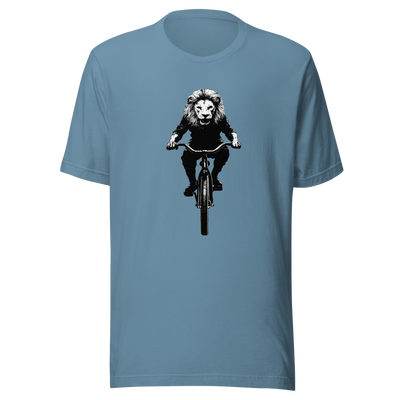 Unisex t-shirt "Lion on the bicycle" - Radiant Art of Radiant Group