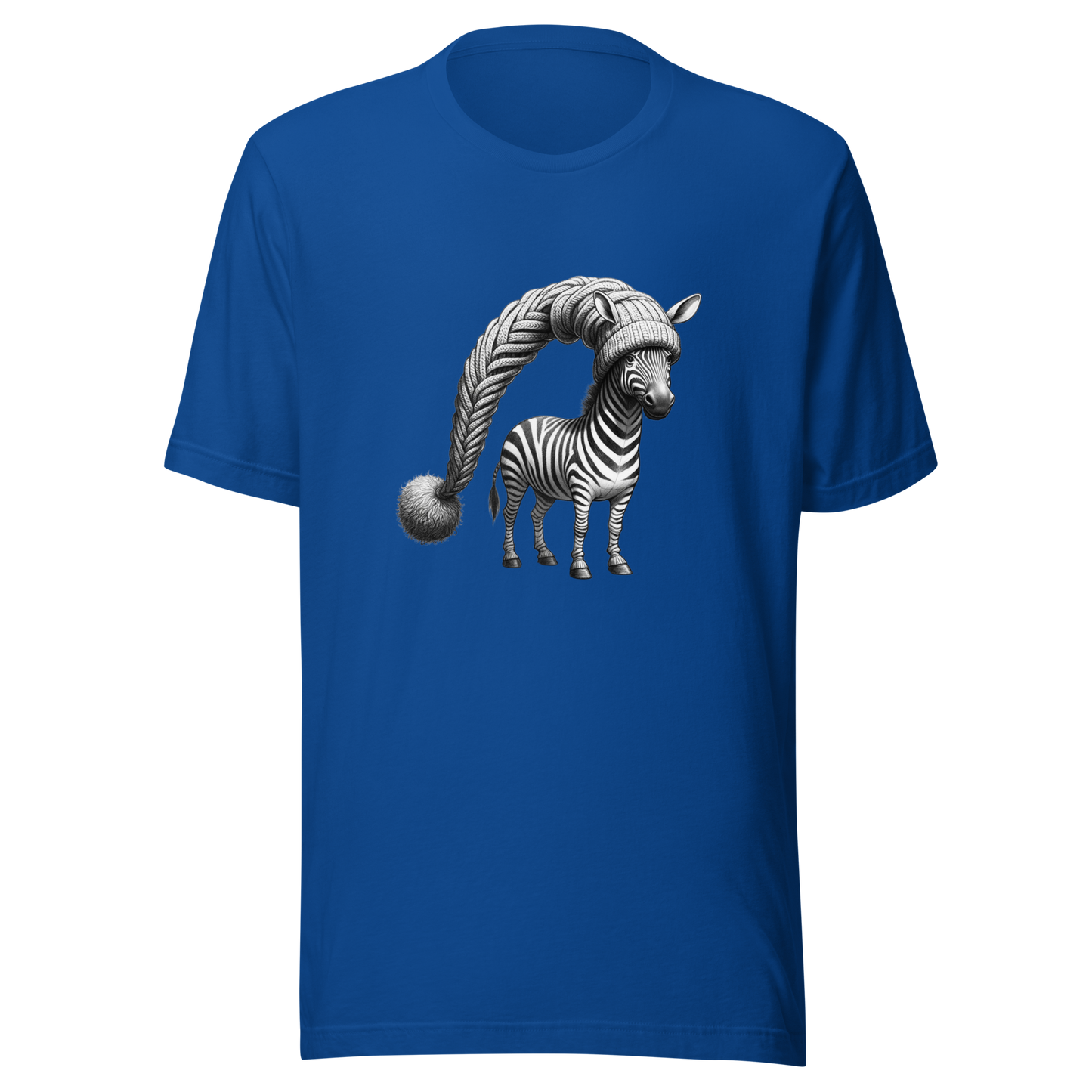Unisex t-shirt of funny zebra