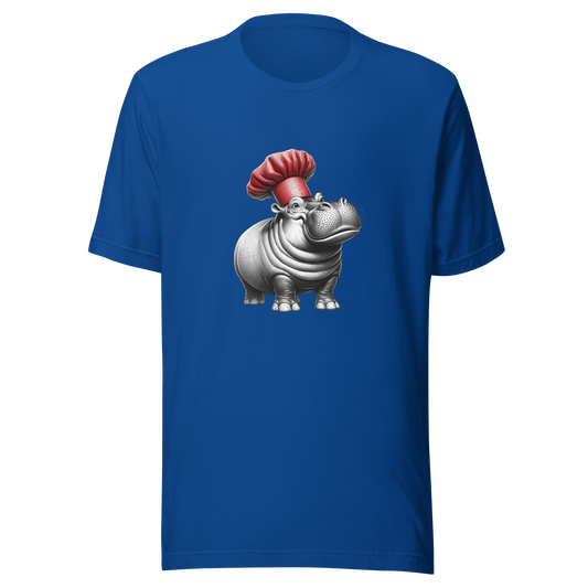"Hippo Chef: Culinary Comedian" Unisex Graphic T-Shirt