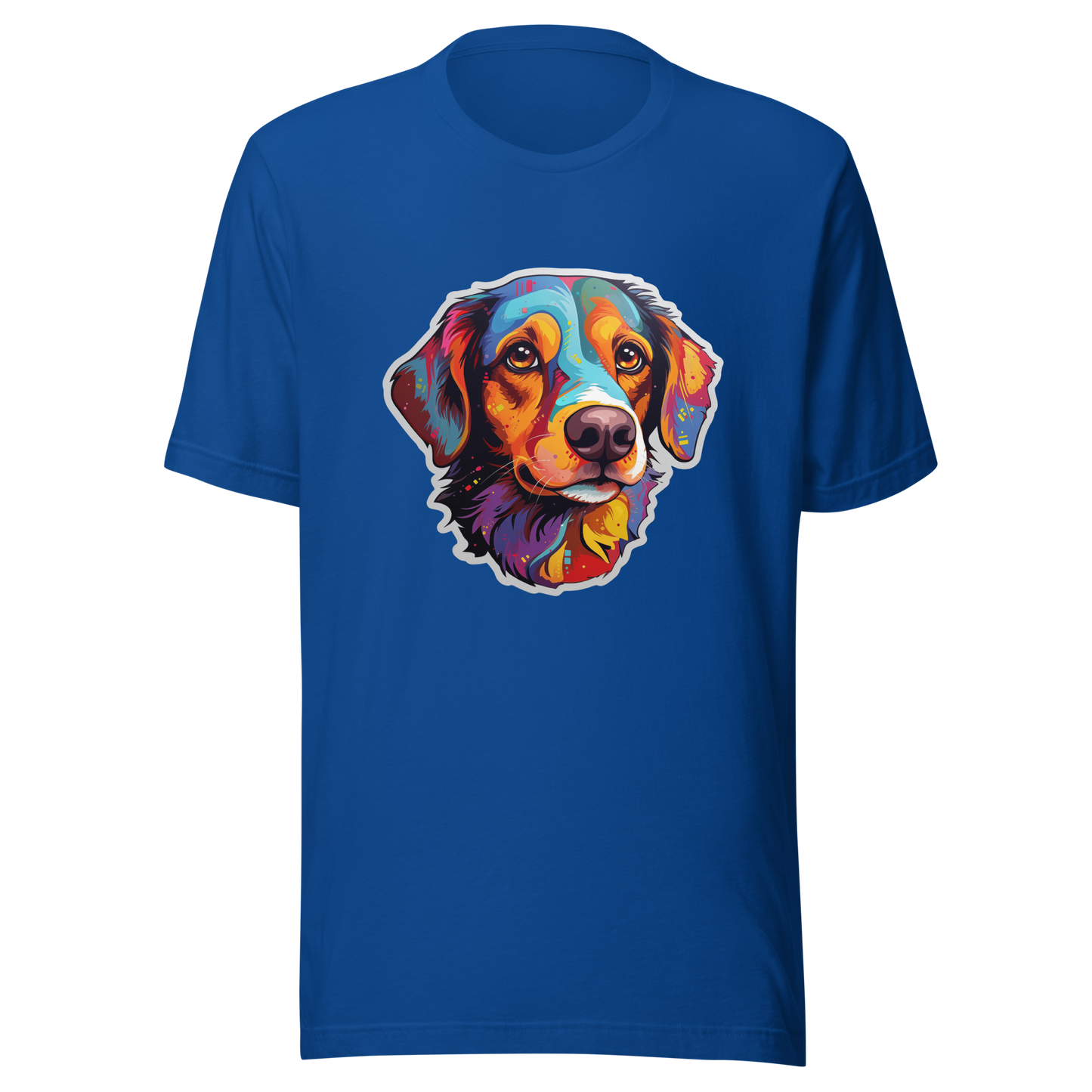 Unisex t-shirt "Colorful Companion: Warm-Toned Dog Portrait"