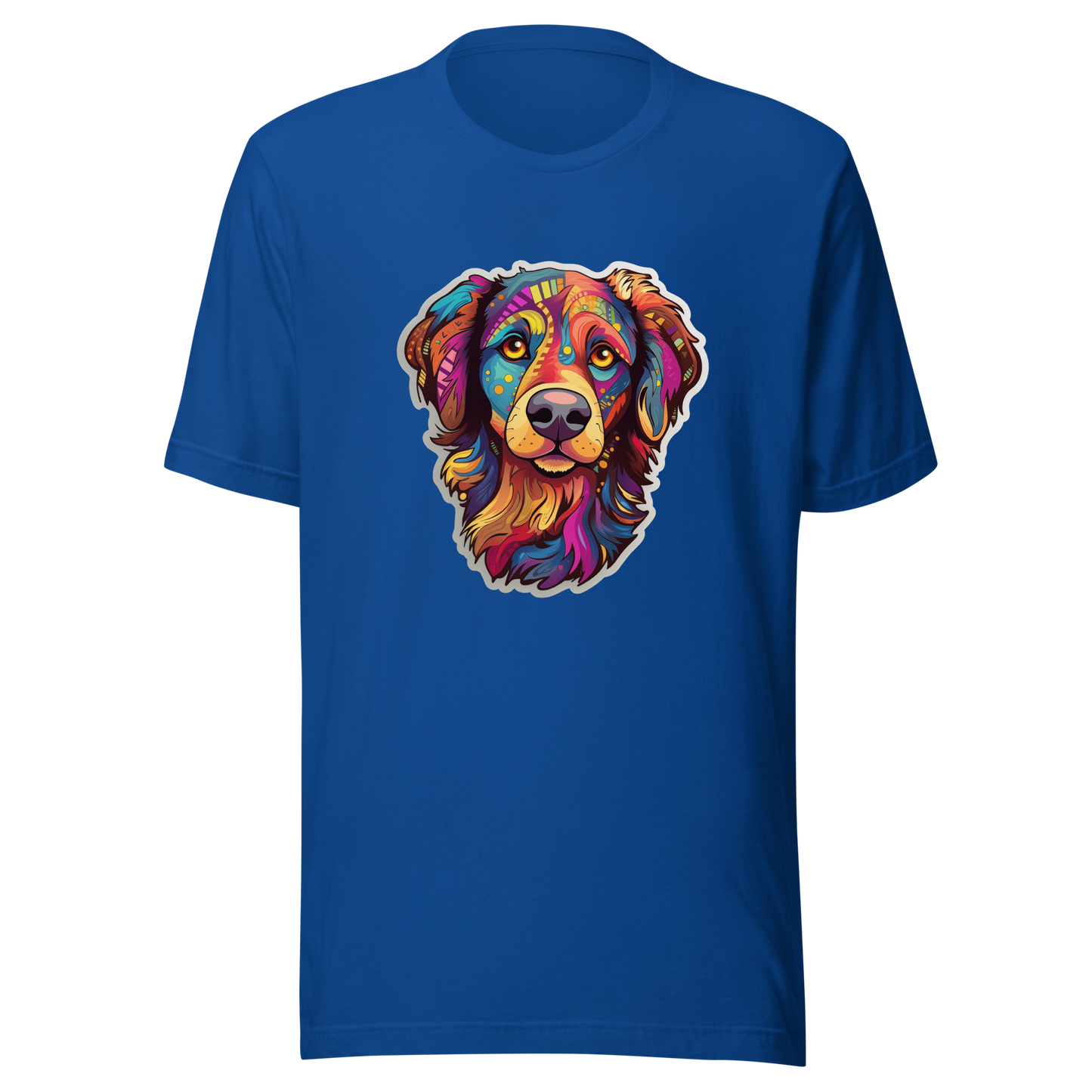 Unisex t-shirt "Kaleidoscopic Canine: A Spectrum of Colors"