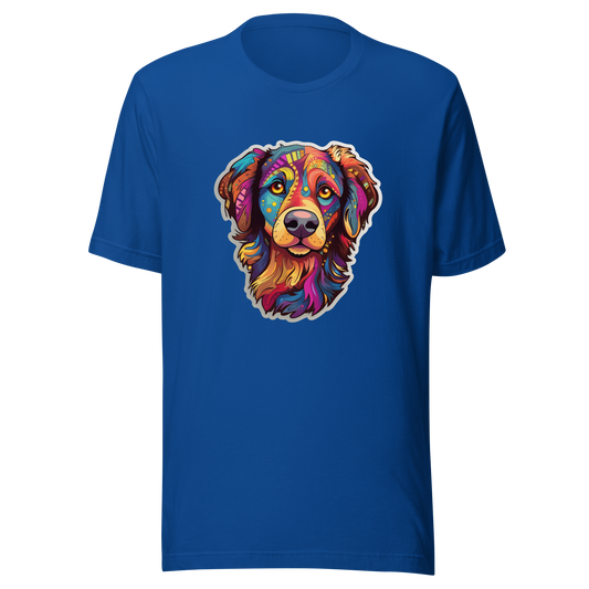 Unisex t-shirt "Kaleidoscopic Canine: A Spectrum of Colors"