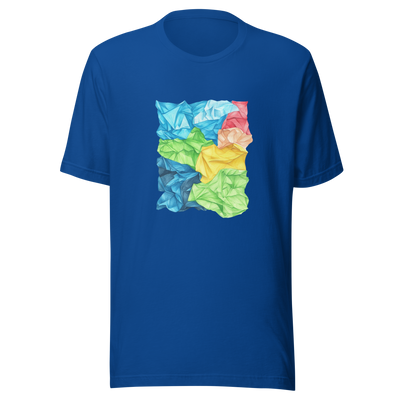 Unisex t-shirt "Crinkle Canvas: Art in a New Dimension" - Radiant Art of Radiant Group