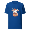 Unisex t-shirt  "Moo-lloween Surprise: The Pumpkin Cow" - Radiant Art of Radiant Group